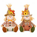 2PCS Thanksgiving Plush Scarecrow Dolls Fall Harvest Decor
