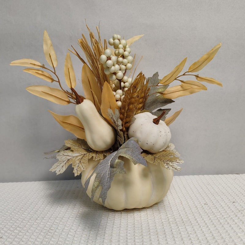 Artificial Pumpkin Fall Centerpiece Harvest Table Decor