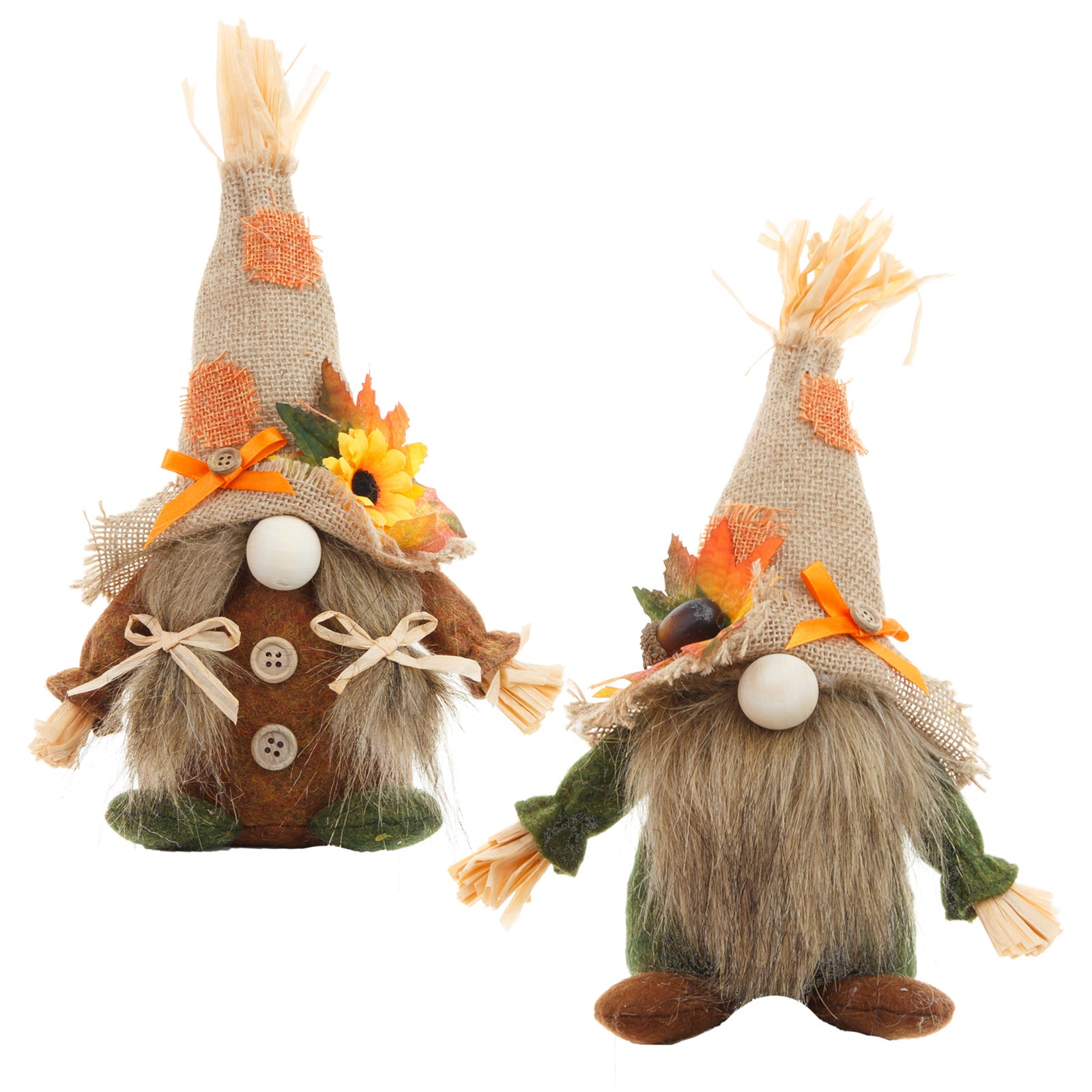 2PCS Fall Harvest Gnome Plush Burlap Hat Decor