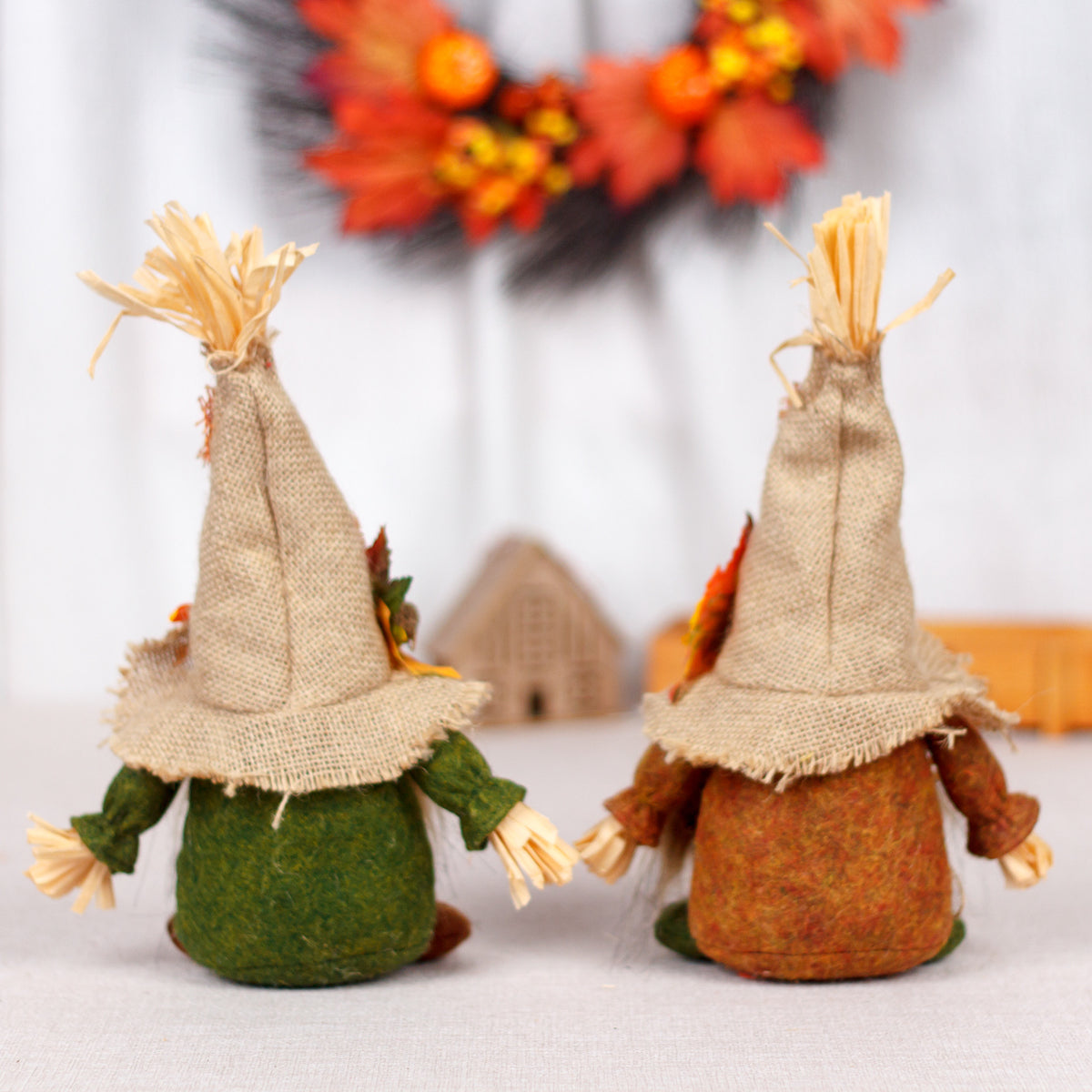 2PCS Fall Harvest Gnome Plush Burlap Hat Decor