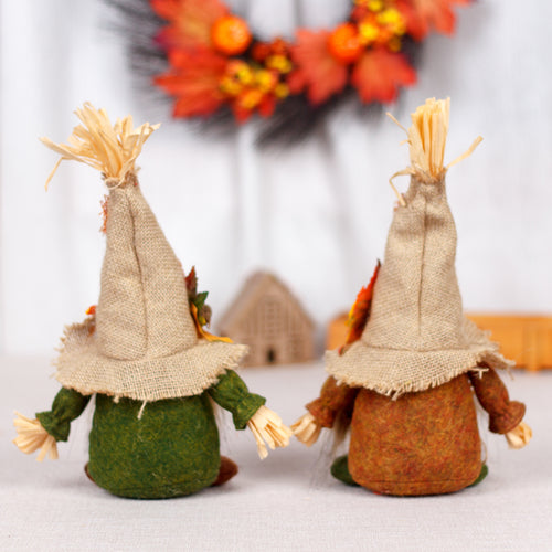 2PCS Fall Harvest Gnome Plush Burlap Hat Decor