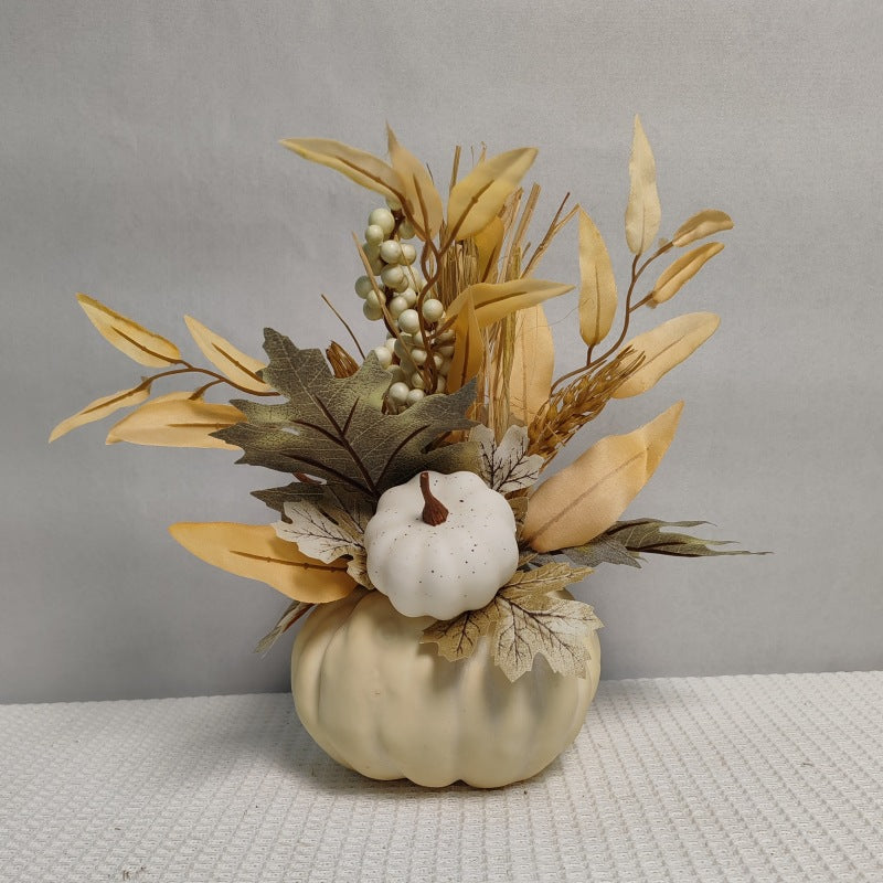 Artificial Pumpkin Fall Centerpiece Harvest Table Decor